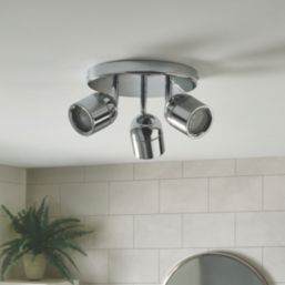 Lens Cylinder 3-Light Bathroom Spotlight Chrome