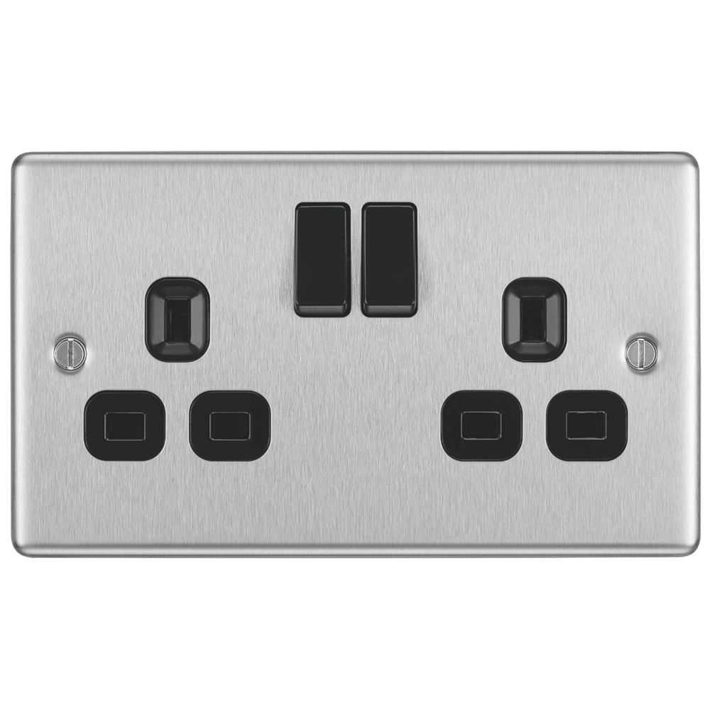 Brushed stainless steel deals sockets