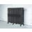 Arroll 760mm x 994mm 5896BTU Black / Silver Cast Iron 3 Column Radiator
