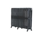 Arroll 760mm x 994mm 5896BTU Black / Silver Cast Iron 3 Column Radiator