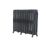 Arroll 760mm x 994mm 5896BTU Black / Silver Cast Iron 3 Column Radiator