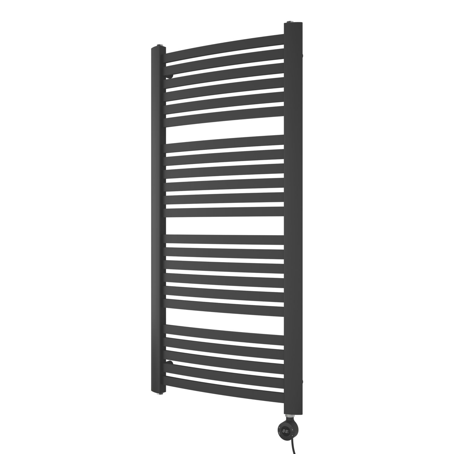 Ximax 1215mm x 580mm 2048BTU Black Curved Electric Towel Radiator (785AC)