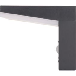 Luceco Aries Outdoor LED Solar Wall Light With PIR Sensor Slate Grey 600lm