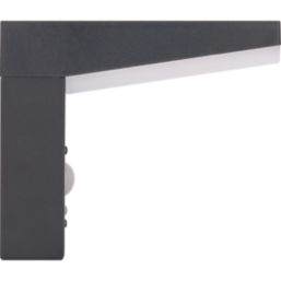 Luceco Aries Outdoor LED Solar Wall Light With PIR Sensor Slate Grey 600lm