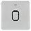 Schneider Electric Lisse Deco 20AX 1-Gang DP Control Switch Polished Chrome with LED with Black Inserts