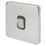 Schneider Electric Lisse Deco 20AX 1-Gang DP Control Switch Polished Chrome with LED with Black Inserts