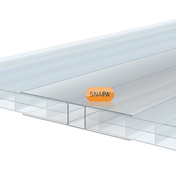 SNAPA Clear 16mm H-Section Glazing Bar 3000mm x 60mm
