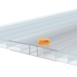 SNAPA Clear 16mm H-Section Glazing Bar 3000mm x 60mm