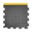 COBA Bubblemat Anti-Fatigue Floor End Mat Black/Yellow 0.5m x 0.5m x 14mm