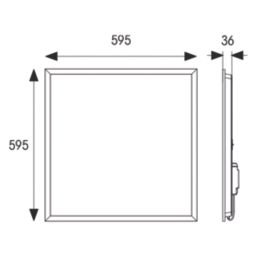 4lite  Square 600mm x 600mm LED CCT Panel White 30W 3600lm