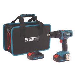 Erbauer EBCD18Li-2 18V 2 x 2.0Ah Li-Ion EXT  Cordless Combi Drill