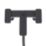 Highlife Bathrooms Fife Matt Black 127mm Deck Mounted Dual Control Manual Shower Mixer Tap