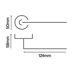 Smith & Locke Asker Fire Rated Lever on Rose Door Handles Pair Polished Chrome