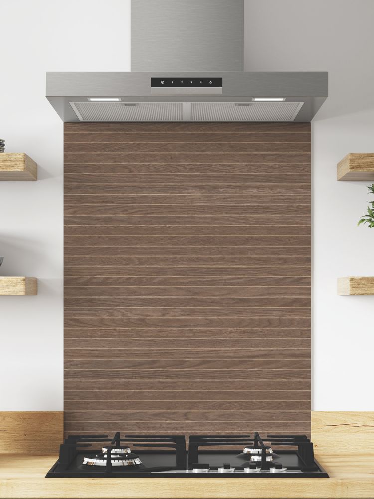 Wilsonart  Fluted Oak Hob Splashback 600mm x 800mm x 4mm