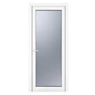 Crystal  1-Panel 1-Frosted Light RH White uPVC Back Door 2090 x 920mm