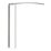 Triton Fast Fix Frameless Chrome Bathscreen & Curved Curtain Rail  300mm x 1500mm