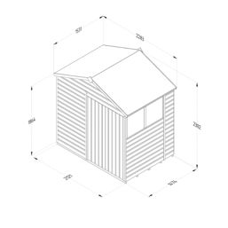 Forest Beckwood 7' x 5' (Nominal) Apex Shiplap Timber Shed