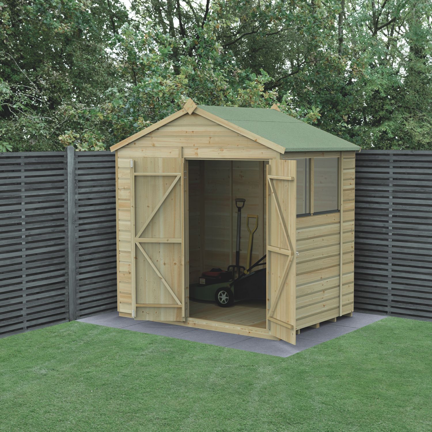 Forest Beckwood 7' x 5' (Nominal) Apex Shiplap Timber Shed (785PW)