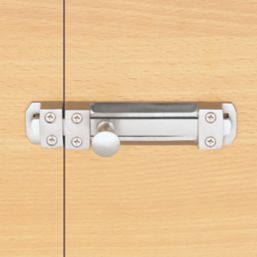 Smith & Locke Straight Door Bolt Satin Nickel 100mm
