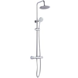 ETAL Videira Rear-Fed Concealed Polished Chrome Thermostatic Bar Mixer Shower