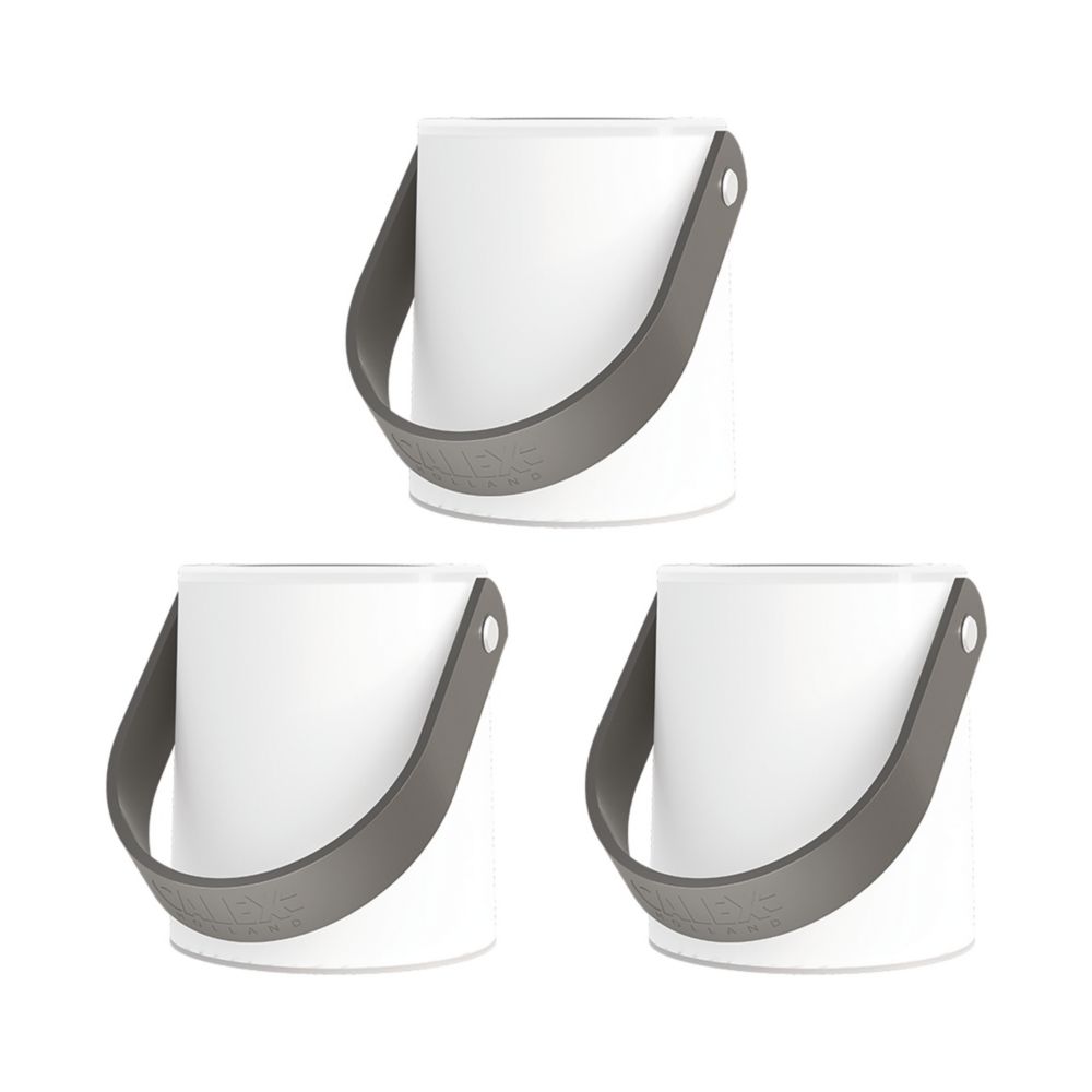 Calex Battery LED Portable Table Lamps Transparent 4.5W 80lm 3 Pack