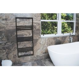 Towelrads 1200mm x 500mm 1871BTU Black Flat Designer Towel Radiator