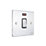 Schneider Electric Ultimate Low Profile 20AX 1-Gang DP Control Switch Brushed Chrome with Neon with Black Inserts