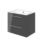 Ohio 2-Drawer Bathroom Vanity Unit with Ceramic Basin Gloss Dark Grey 610mm x 460mm x 518mm