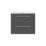Ohio 2-Drawer Bathroom Vanity Unit with Ceramic Basin Gloss Dark Grey 610mm x 460mm x 518mm