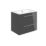 Ohio 2-Drawer Bathroom Vanity Unit with Ceramic Basin Gloss Dark Grey 610mm x 460mm x 518mm