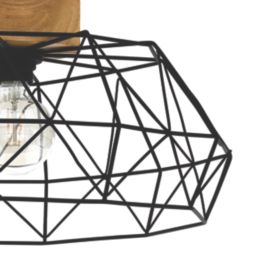 Eglo Padstow Ceiling Light Black/Natural