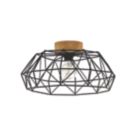 Eglo Padstow Ceiling Light Black/Natural