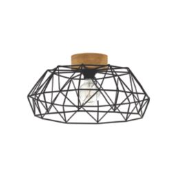 Eglo Padstow Ceiling Light Black/Natural