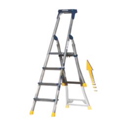 Werner Aluminium 1.60m 4 Step Swingback Platform Step Ladder