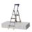Werner Aluminium 1.60m 4 Step Swingback Platform Step Ladder