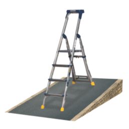 Werner Aluminium 1.60m 4 Step Swingback Platform Step Ladder