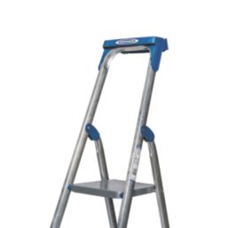 Werner Aluminium 1.60m 4 Step Swingback Platform Step Ladder