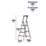 Werner Aluminium 1.60m 4 Step Swingback Platform Step Ladder