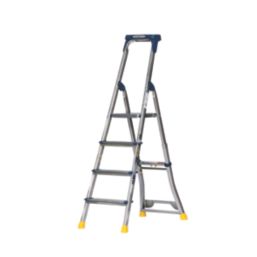 Werner Aluminium 1.60m 4 Step Swingback Platform Step Ladder