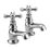 Bristan Colonial Chrome-Plated 110mm Standard Cross Head 2 Tap Holes Basin Pillar Tap