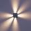 Calex Altamura Outdoor LED Solar Wall Light  Black 40lm
