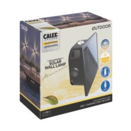 Calex Altamura Outdoor LED Solar Wall Light  Black 40lm