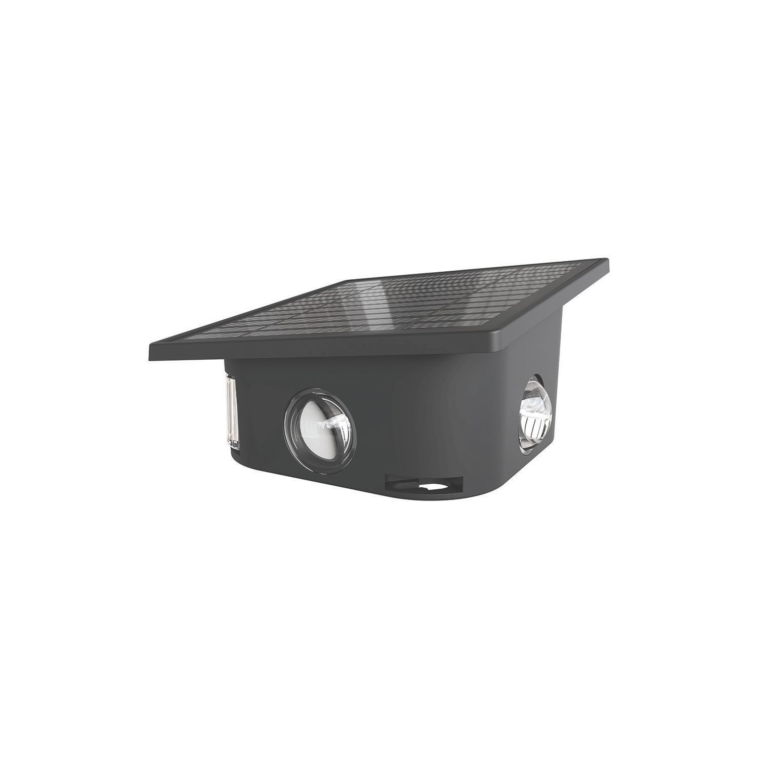 Calex Altamura Outdoor LED Solar Wall Light Black 40lm (786EY)