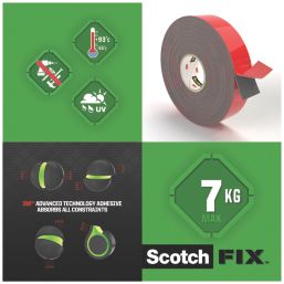 Scotch Scotch-Fix 411-1950-P Exterior Mounting Tape Black 5m x 19mm
