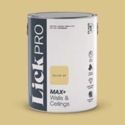 LickPro Max+ 5Ltr Yellow 09 Matt Emulsion  Paint