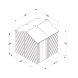 Forest Beckwood 7' x 7' (Nominal) Reverse Apex Shiplap Timber Shed with Assembly