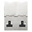 Contactum 3377BSB 13A 2-Gang Unswitched Floor Socket Brushed Steel with Black Inserts