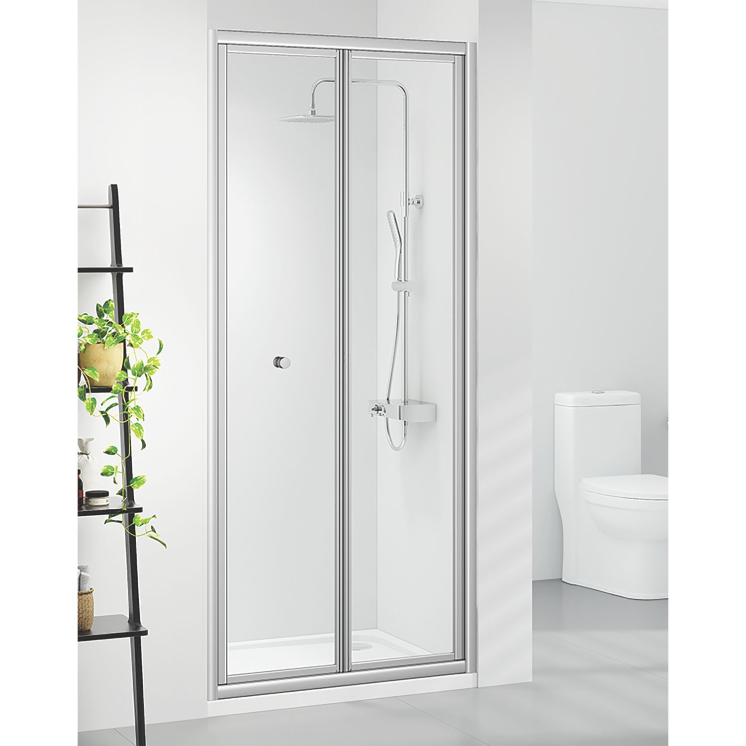 Triton Neo Six Framed Rectangular Bi-Fold Shower Door Chrome 700mm x 1850mm (786TK)
