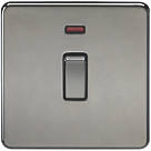 Knightsbridge  20A 1-Gang DP Control Switch Black Nickel with LED