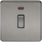 Knightsbridge  20A 1-Gang DP Control Switch Black Nickel with LED